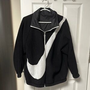 Nike Contrast Swoosh Teddy Jacket